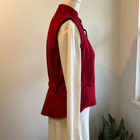 Schaefer Steamboat Springs Colorado USA Red Wool Zip Up Riding Adjustable M - Picture 5 of 13